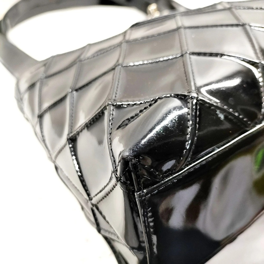 Chanel Vintage Quilted Patent Leather Shoulder Bag - Picture 8 of 14